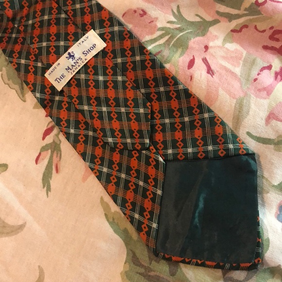 Vintage 1968 THE MAN’S SHOP JAMAICA 🇯🇲 Silk Tie Rasta Italy Made - Picture 14 of 16